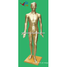 178cm Antiguo humano médico chinês acupuntura modelo bronze